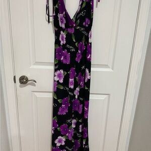 Purple Floral Maxi Dress
